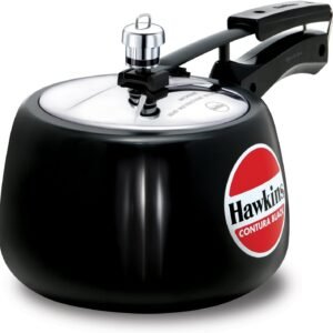 หม้อความดัน Hawkins 3 ลิตร Contura สีดำ ฝาภายในเคลือบอะโนไดซ์แข็ง หม้อ Handi สีดำ (CB30)