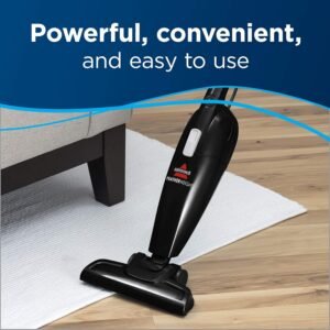 Bissell Featherweight Stick เครื่องดูดฝุ่นไร้ถุงน้ำหนักเบาพร้อมหัวดูดซอกซอน 2033M สีดำ